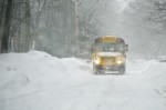 bus in snow