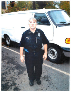 Fairfax County police parking enforcement Officer Jacquelyn D. Hogue, who ticketed a vehicle at the Chantilly Service Center and later charged the shops owner with felony assault on a police officer. Photo entered as evidence in Redwines trial in September 2015. (Fairfax County Police Department)