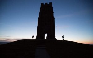 Glastonbury Tor at sunrise on Beltane